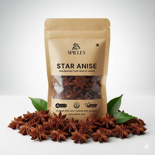 “Spilley star anise – whole aromatic Kerala spice for flavor & health”